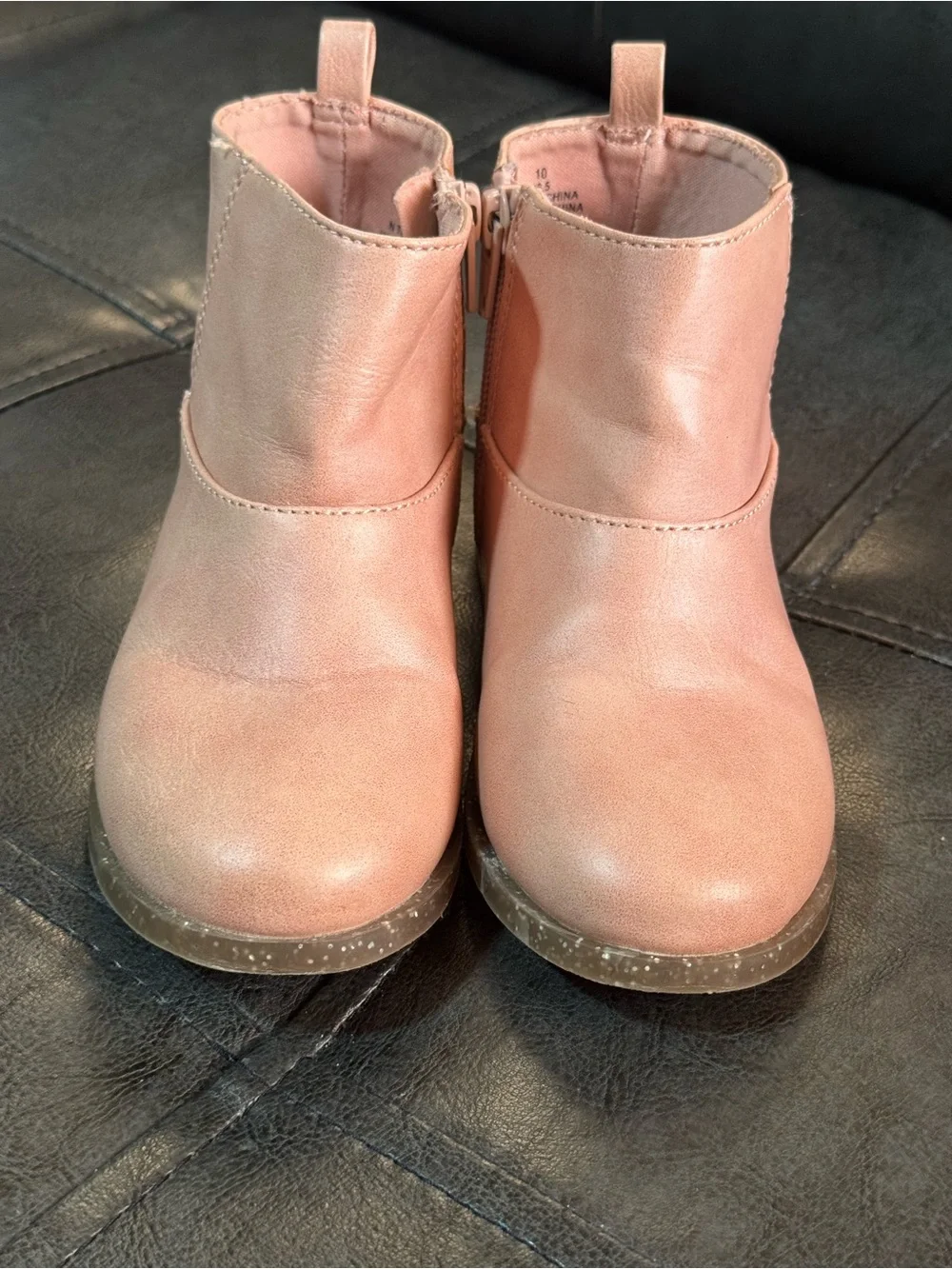 Old Navy Peach Girls Ankle Zip Boots